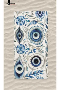 Marte Home EVIL EYES - EYE BEAD PRINTED  BEACH TOWEL - Image 3
