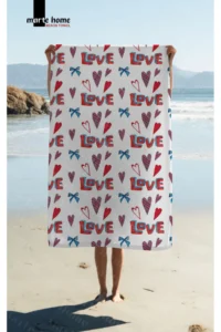 Marte Home LOVE Printed Beach Towel - Image 3