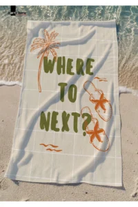 Marte Home WHERE TO NEXT -  PRINTED BEACH TOWEL - 75x150 CM