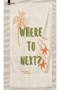 Marte Home WHERE TO NEXT -  PRINTED BEACH TOWEL - 75x150 CM - Image 3