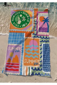 Marte Home SUMMER - Colorful Printed Beach Towel - 75x150 CM