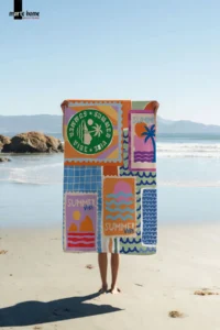 Marte Home SUMMER - Colorful Printed Beach Towel - 75x150 CM - Image 2