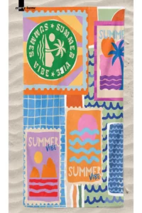 Marte Home SUMMER - Colorful Printed Beach Towel - 75x150 CM - Image 3