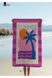 Marte Home SUMMER - Colorful Printed Beach Towel - 75x150 CM - Image 2
