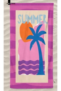 Marte Home SUMMER - Colorful Printed Beach Towel - 75x150 CM - Image 3