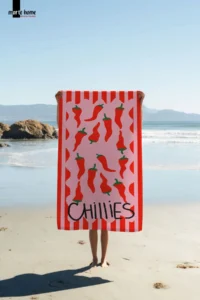 Marte Home  - PEPPER PRINTED  BEACH TOWEL - 75x150 CM - Image 2