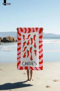 Marte Home  - PEPPER PRINTED  BEACH TOWEL - 75x150 CM - Image 2