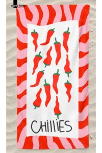 Marte Home  - PEPPER PRINTED  BEACH TOWEL - 75x150 CM - Image 3