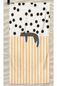 Marte Home CAT - Colorful CAT Printed Beach Towel - 75x150 CM - Image 3