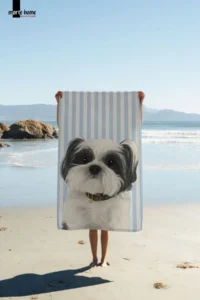 Marte Home DOG -  DOG ​​PRINTED BEACH TOWEL - 75x150 CM - Image 2