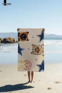 Marte Home CATS -  CAT PRINTED BEACH TOWEL - 75x150 CM - Image 2
