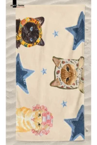 Marte Home CATS -  CAT PRINTED BEACH TOWEL - 75x150 CM - Image 3