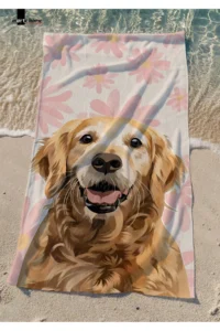 Marte Home DOG -  DOG ​​PRINTED BEACH TOWEL - 75x150 CM