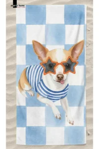 Marte Home DOG -  DOG ​​PRINTED BEACH TOWEL - 75x150 CM - Image 3