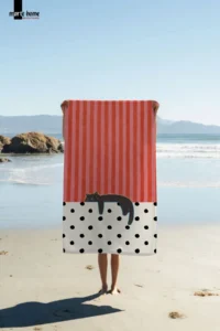 Marte Home CAT - Colorful CAT Printed Beach Towel - 75x150 CM - Image 2