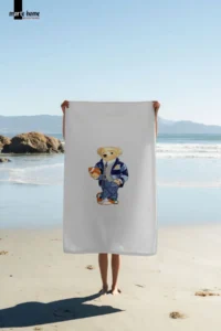 Marte Home TEDDY BEAR  COLORED PRINTED BEACH TOWEL - 75x150 CM - Image 2