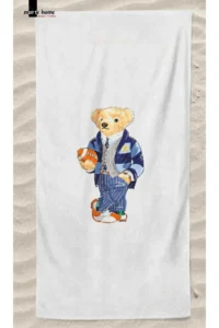 Marte Home TEDDY BEAR  COLORED PRINTED BEACH TOWEL - 75x150 CM - Image 3