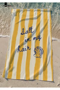 Marte Home SALT IN MY HAIR -  PRINTED BEACH TOWEL - 75x150 CM