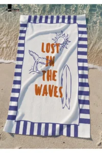 Marte Home LOST IN THE WAVES -  PRINTED BEACH TOWEL - 75x150 CM