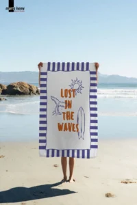 Marte Home LOST IN THE WAVES -  PRINTED BEACH TOWEL - 75x150 CM - Image 2