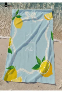 Marte Home LA DOLCE VITA -  LEMON PRINTED BEACH TOWEL - 75x150 CM