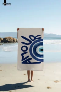 Marte Home AMOUR -  EVIL BEAD PRINTED BEACH TOWEL - 75x150 CM - Image 2