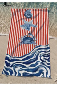 Marte Home Colorful Printed Beach Towel - 75x150 CM