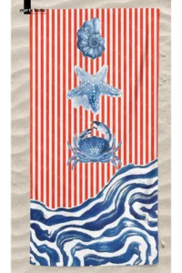 Marte Home Colorful Printed Beach Towel - 75x150 CM - Image 3