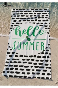 Marte Home Hello Summer Y - Printed Beach Towel