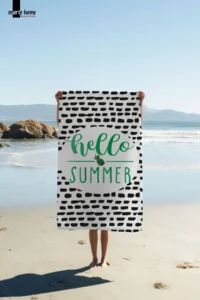 Marte Home Hello Summer Y - Printed Beach Towel - Image 2