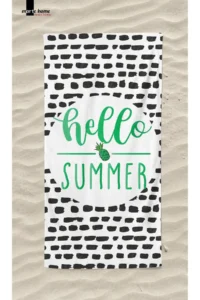 Marte Home Hello Summer Y - Printed Beach Towel - Image 3