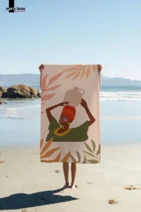 Marte Home African Woman K - Printed Beach Towel - Image 2