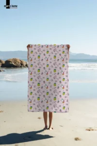 Marte Home Pink Konsept Printed Kids Beach Towel - Image 2