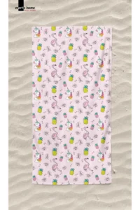 Marte Home Pink Konsept Printed Kids Beach Towel - Image 3