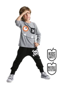 Denokids Happy Pirate Boy's Comfortable T-shirt Trousers Set