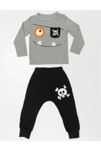 Denokids Happy Pirate Boy's Comfortable T-shirt Trousers Set - Image 3