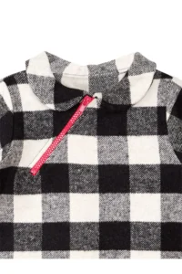 Denokids Pompon Girls' Baby Collar Toy Plaid Dress - Image 6