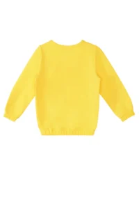 Denokids Striped Floral Bee Girls' Velvet Tracksuit Set - Image 6