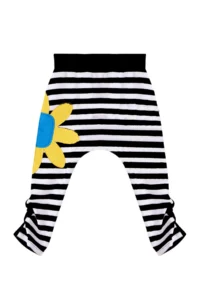Denokids Striped Floral Bee Girls' Velvet Tracksuit Set - Image 7