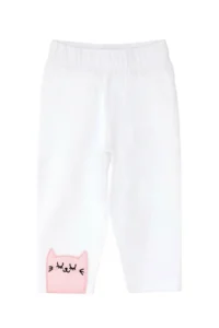 Denokids Frilly Cat Girl's Blue White Summer T-shirt Tunic Tights Set - Image 7