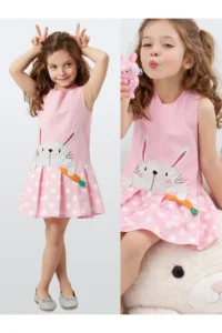 Denokids Carrot Crazy Girls' Pink Dress
