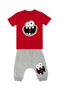 Denokids Kahkaha Boys' T-Shirt Capri Shorts Set - Image 3
