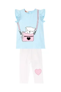 Denokids Kitty Girls' Tunic Leggings Set in Bag - Image 3