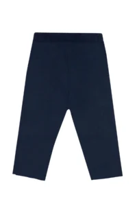 Denokids Rabbit Appliqued Girl's Pink Navy Blue Summer T-shirt Tunic Tights Set - Image 7