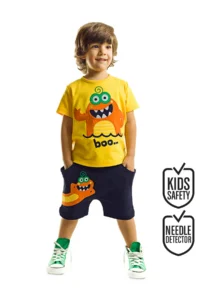 Denokids Lake Monster Boys' T-Shirt Shorts Set