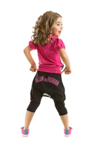 Denokids Zebra Fashion Girls' T-Shirt Capri Shorts Set - Image 2