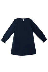 Denokids Lilycorn Navy Blue Girl's Tulle Dress with Elastic Sleeves - Image 4