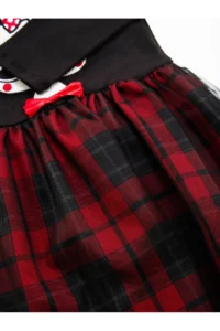 Denokids Black Kokoş Kitten Plaid Girl's Tulle Tutu Fluffy Evening Dress - Image 7