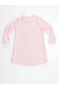 Denokids Cool Giraffe Girl's Pink Winter Long Sleeve Dress - Image 4