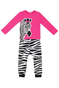 Denokids Zebra Fashion Girl's Winter T-shirt Trousers Set - Image 3